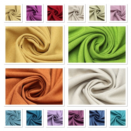 Elvisa Color Chart Wholesale Plain Dobby Woven Background Curtain Fabrics Living Room and Bedroom Curtains 32 Models 30% Linen 70% Polyester